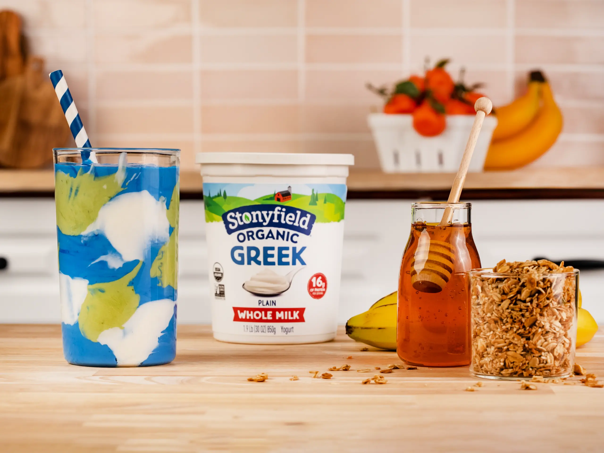 Earth Smoothie made with Stonyfield Organic Yogurt